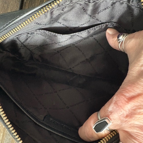 Michael Kors Black Crossbody with Gold Accents - Picture 9 of 11